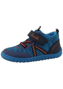 Barfu&szlig;schuh Lurchi "Ban Barefoot", Jungen, Gr. 33, blau (navy), Lederimitat, Textil, Schuhe Barfu&szlig;schuh, Outdoorschuh mit Klett, Gr&ouml;&szlig;enschablone zum Download