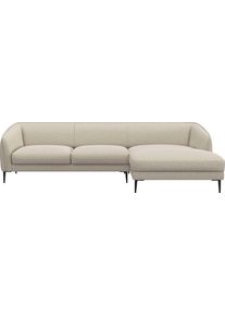 Ecksofa FLEXLUX "Belle Designsofa, L-Form, B/T 288/149 cm", wei&szlig; (sanftes wei&szlig;), B:288cm H:74cm T:149cm, 100% Polyester, Sofas, Ecksofa, Skandinavisches Design, In hochwertiger Verarbeitung