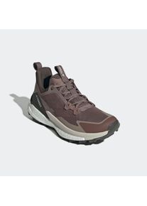 Wanderschuh adidas terrex "FREE HIKER 2.0 LOW", Damen, Gr. 38,5, braun (trace braun, earth strata, chalky braun), Synthetik, Textil, Schuhe Wanderschuh
