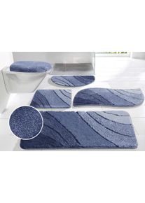 Badematte OTTO HOME "Josie, Badvorleger, Badezimmer Teppich" Gr. 11, blau (verlauf blau), H:20mm, Polyester, Badematten, Badematte, Badteppich, Badematten, rechteckig, rund & als 3-tlg. Set erh&auml;ltlich
