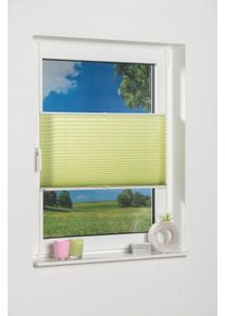Plissee K-home "Klemmfix Pisa" Gr. 1, gr&uuml;n, B:40cm H:130cm, Obermaterial: 100% Polyester, Plissees, Plissee, Crushed-Optik, Topseller