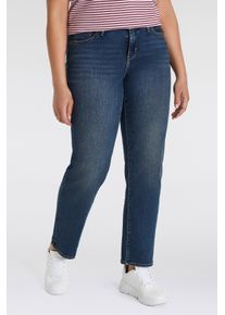 LEVI'S&reg; PLUS Straight-Jeans LEVI'S PLUS "314 Shaping Straight", Damen, Gr. 14 (46), L&auml;nge 30, blau (zealous blau), Denim/Jeans, Obermaterial: 80% Baumwolle, 19% Polyester, 1% Elasthan, lang, Jeans Straight-Jeans, in Baumwoll-Stretch
