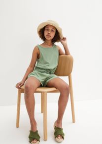 bonprix Kombinezon z bawełnianego dżerseju, zielony, 152/158