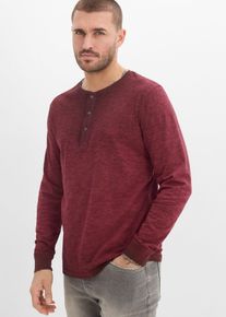 bonprix Henley p&oacute;l&oacute; tiszta bio-pamutb&oacute;l, piros, 64/66 (3XL)