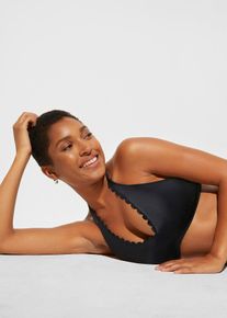 bonprix Női Nyakp&aacute;ntos bikinifelső, fekete, 38