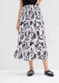 bonprix Sp&oacute;dnica midi z miekkiej wiskozy, biały, 50