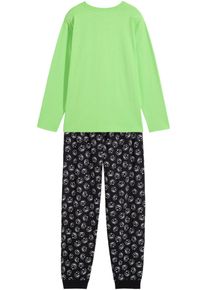 bonprix Pijama din bumbac organic 100% (set/2 buc.), verde, 116/122