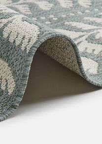 bonprix In-und Outdoor Teppich mit floraler Musterung, blau