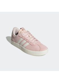 Sneaker adidas Sportswear "VL COURT 3.0", Damen, Gr. 39, wonder quartz, core wei&szlig;, cyber metallic, Leder, Synthetik, Schuhe Sneaker, inspiriert vom Design des adidas samba