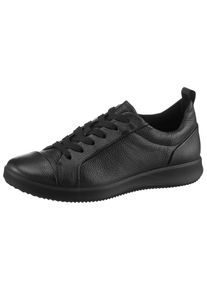 Sneaker Ara "ROMA", Damen, Gr. 9 (43), schwarz, Glattleder, unifarben, Schuhe Sneaker, Freizeitschuh, Halbschuh, Schn&uuml;rschuh mit High Soft Fu&szlig;bett, G-Weite, Topseller