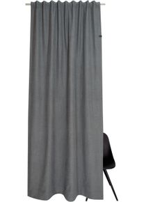 Sch&ouml;ner Wohnen Kollektion Vorhang "Solo" Gr. 1, grau, B:130cm H:250cm, Jacquard, Baumwolle, Polyester, SCH&Ouml;NER WOHNEN-KOLLEKTION, Gardinen, Vorhang, mit Lederapplikation