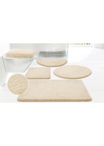 Badematte OTTO HOME "Merida, Badvorleger, Badezimmer Teppich" Gr. 7, creme, H:32mm, Kunstfaser, Badematten, Badematte, Badteppich, Uni Farben, rechteckig, rund & als 2-tlg. Set erh&auml;ltlich