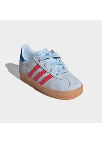 Sneaker adidas originals "GAZELLE COMFORT CLOSURE ELASTIC LACES KIDS", M&auml;dchen, Gr. 26, crystal sky, semi lucid rot, blaubird, Leder, Synthetik, Schuhe Sneaker, f&uuml;r Kinder