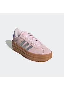 Plateausneaker adidas Sportswear "VL COURT BOLD", Damen, Gr. 37, silber (clear pink, silber metallic, gold metallic), Leder, Synthetik, Schuhe Plateausneaker, inspiriert vom Design des adidas gazelle bold, f&uuml;r Jugendliche