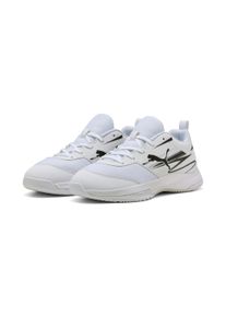Hallenschuh Puma "VARION II JR", Jungen, Gr. 33, Textil, schwarz-wei&szlig; (Puma wei&szlig;, Puma schwarz), Synthetik, Schuhe Hallenschuh, mit rutschhemmender, non marking Gummilaufsohle