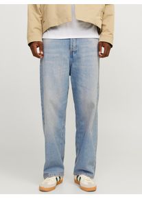 Jack & Jones Relax-fit-Jeans JACK & JONES "JJIRON JJORIGINAL AKM NOOS", Herren, Gr. 34, L&auml;nge 32, blau (light blau used), Denim/Jeans, Obermaterial: 100% Baumwolle, Abriebeffekte, loose fit kn&ouml;chellang, Jeans Relax-fit-Jeans