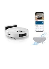Bosch Saugroboter "Spotless BCRC1W, Saugroboter mit Wischfunktion, 11.000 Pa Saugkraft", wei&szlig;, B:35,3cm H:9,6cm T:35,1cm, Saugroboter, Ladestation, einfache Navigation mit Infrarot-Licht, Carbon B&uuml;rste, Saugroboter