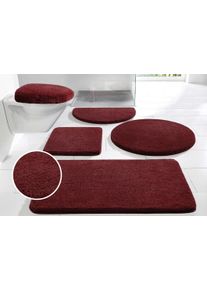 Badematte OTTO HOME "Merida, Badvorleger, Badezimmer Teppich" Gr. 10, rot (bordeaux), H:32mm, Kunstfaser, Badematten, Badematte, Badteppich, Uni Farben, rechteckig, rund & als 2-tlg. Set erh&auml;ltlich