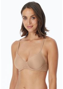 Schalen-BH Schiesser "Air", Damen, Gr. 80, Cup B, beige (411, maple), Microtouch, Obermaterial: 90% Polyester, 10% Elasthan, unifarben, bequem, BHs Schalen-BH, mit feiner, elastischer Microqualit&auml;t