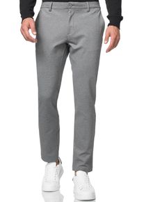 Anzughose INDICODE "INRoedekro", Herren, Gr. 38, L&auml;nge 30, grau (grau mix), Web, Obermaterial: 65% Viskose, 30% Polyamid, 5% Elasthan, unifarben, slim fit kn&ouml;chellang, Hosen Anzughose, gepflegter Look mit gerade geschnittener Beinform