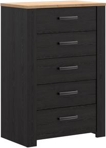 Kommode FORTE "Bohol", riviera eiche, cabezone eiche, B:71,7cm H:106,2cm T:42cm, Spanplatte, Sideboards, Kommode, B/H/T71,7/106,2/42 cm, 5 Schubk&auml;sten, Landhaus