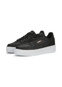Sneaker Puma "CARINA STREET", Damen, Gr. 37,5, rosa (Puma schwarz, Puma schwarz, rose gold, Puma wei&szlig;), Synthetik, unifarben, Schuhe Sneaker, mit leicht erh&ouml;htem Plateau, Innenmaterial aus Textil
