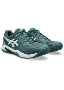 Tennisschuh asics "GEL-DEDICATE 8 CLAY", Herren, Gr. 49, schwarz neptune, wei&szlig;, Textil, Schuhe Tennisschuh, Sandplatzschuhe f&uuml;r Aschepl&auml;tze
