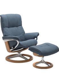 Relaxsessel STRESSLESS "Mayfair", blau (sparrow blau paloma), B:79cm H:102cm T:44cm, Leder BATICK: BATICK ist ein leicht korrigiertes, durchgef&auml;rbtes und genarbtes M&ouml;belleder, bei dem die meisten Unebenheiten und Spuren in der Regel entfernt wurden.;Leder PALOMA: PALOMA ist ein durchgef&auml;rbtes Semianilin-M&ouml;belleder mit nat&uuml;rlicher Narbung.;ROHLEDER Stoff Q2 FARON: Ein fester zuverl&auml;ssiger Boucl&eacute; mi
