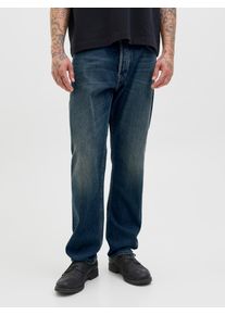 Jack & Jones Loose-fit-Jeans JACK & JONES "CHRIS JJORIGINAL", Herren, Gr. 34, L&auml;nge 34, blau (blau denim), Denim/Jeans, Obermaterial: 100% Baumwolle, Abriebeffekte, loose fit lang, Jeans Loose-fit-Jeans, Baumwolle, loose fit
