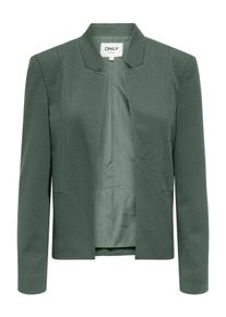 Kurzblazer Only "ONLEMILLIA LIFE L/S OPEN BLAZER CC TLR", Damen, Gr. 42, laurel wreath, Web, Obermaterial: 74% Polyester, 22% Viskose, 4% Elasthan, unifarben, regular fit normal, Blazer Kurzblazer, mit Stehkragen, Topseller