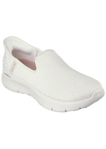Slip-On Sneaker Skechers "GO WALK FLEX RELISH", Damen, Gr. 41, wei&szlig; (sanftes wei&szlig;), Textil, Schuhe Slip-On Sneaker, Slipper, Freizeitschuh mit Slip Ins-Funktion zum leichten Einschlupf