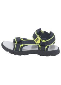 Sandale Jack Wolfskin "SEVEN SEAS 3 K", M&auml;dchen, Gr. 40, blau (blau, lime), Synthetik, Textil, Schuhe Sandale, mit Klettverschluss