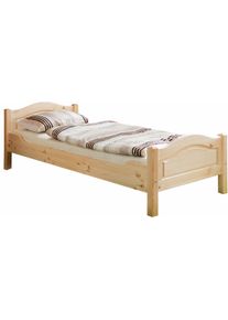 Massivholzbett Ticaa "Rita", beige (kiefer massiv natur), B:109cm, Betten, Massivholzbett, Doppelbett, aus Kiefer Massivholz, inkl. Rollrost