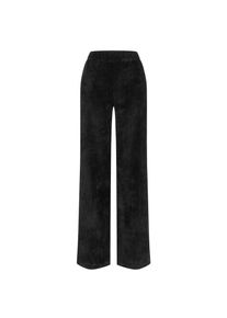 Cordhose MAC "CHIARA", Damen, Gr. 34, L&auml;nge 34, schwarz, Web, Obermaterial: 90% Polyester, 8% Polyamid, 2% Elasthan, loose fit lang, Hosen Cordhose, mit weitem Bein