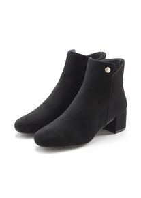 Stiefelette Lascana "Sommerstiefelette", Damen, Gr. 43, schwarz, Obermaterial: 100% Textilmaterial. Decksohle: 100% Lederimitat. Futter: 100% Textilmaterial. Laufsohle: 100% Synthetik, unifarben, Basic,festlich, Schuhe Stiefelette, mit bequemen Blockabsatz, Ankle Boots, Stiefel VEGAN