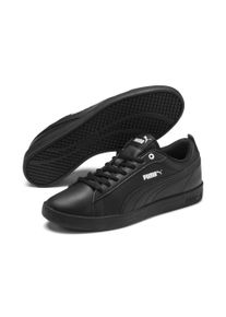 Sneaker Puma "SMASH WNS V2 L", Damen, Gr. 40,5, schwarz-wei&szlig; (Puma schwarz, Puma schwarz), Leder, unifarben, Schuhe Sneaker, aus Leder und Synthetik, atmungsaktives Innenmaterial aus Textil