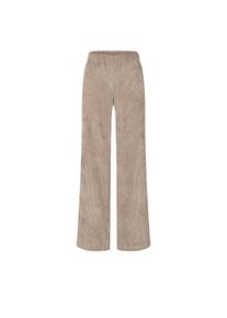 Cordhose MAC "CHIARA", Damen, Gr. 42, L&auml;nge 32, beige (oxide braun), Web, Obermaterial: 90% Polyester, 8% Polyamid, 2% Elasthan, loose fit lang, Hosen Cordhose, mit weitem Bein