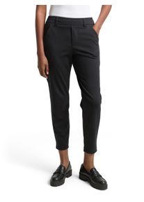 Schlupfhose Tom Tailor Denim, Damen, Gr. S (36), N-Gr, schwarz, Jersey, Obermaterial: 74% Polyester, 22% Viskose, 4% Elasthan, unifarben, bequem kn&ouml;chellang, Hosen Schlupfhose, im Jogg-Pant Stil