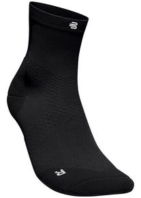 Sportsocken Bauerfeind "Run Ultralight Mid Cut Socks", Herren, Gr. 41-43, schwarz, Obermaterial: 57% Baumwolle, 41% Polyester, 2% Elasthan, Socken Sportsocken