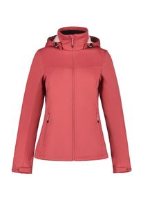 Softshelljacke Icepeak "D SOFTSHELLJACKE BOISE", Damen, Gr. 42, pink (raspberry), Softshell, Obermaterial: 100% Polyester, sehr schmal, eingesetzt B&uuml;ndchen, Jacken Softshelljacke, Wasserdicht & Winddicht
