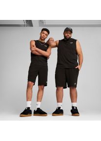 Trainingsshorts Puma "ESS NO. 1 LOGO SHORTS 10", Herren, Gr. XXL, N-Gr, schwarz (Puma schwarz), Sweatware, Obermaterial: 68% Baumwolle, 32% Polyester, unifarben, regular fit ca. Mitte Knie, Hosen Trainingsshorts, mit Eingrifftaschen, Regular Fit
