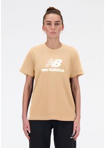 T-Shirt New Balance "SPORT ESSENTIALS JERSEY LOGO T-SHIRT", Damen, Gr. XL, orange (peach blosso), Obermaterial: 100% Baumwolle, normal, Rundhals, Shirts T-Shirt, Kurzarm, Rundhalsausschnitt, aus Baumwolle