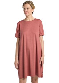 Shirtkleid Jack Wolfskin "TRAVEL DRESS", Damen, Gr. XS, Normalgr&ouml;&szlig;en, rot (mineralrot, heather), Obermaterial: 95% Polyester, 5% sonstige Fasern, Kleider Shirtkleid