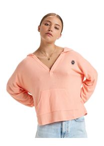 Hoodie Roxy "Sunday Cozy", Damen, Gr. S, rot (salmon), Obermaterial: 80% Viskose, 17% Microfaser, 3% Elasthan;, Sweatshirts Hoodie