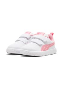 Sneaker Puma "COURTFLEX V3 DOTTY V INF", M&auml;dchen, Gr. 20, wei&szlig; (Puma wei&szlig;, pinkscape, silber mist), Synthetik, Schuhe Sneaker, kn&ouml;chelhohe Form, mit Klettverschluss, flexible Synthetik-Laufsohle