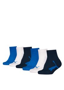 Kurzsocken Puma "Puma KIDS BWT QUARTER 6P ECOM", M&auml;dchen, Gr. 27-30, wei&szlig; (navy, wei&szlig;, strong blau), Baumwollmischung, normal, Socken Kurzsocken, mit lebhaftem Farbdesign