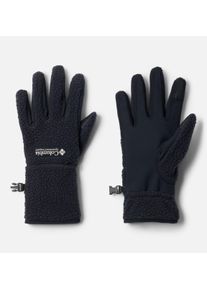 Fleecehandschuhe Columbia "Helvetia II Sherpa Glove W", Damen, Gr. L, schwarz, Fleece;Softshell, Materialmix, Handschuhe Fleecehandschuhe, Mix aus Fleece und Softshell, touchscreen-kompatible Fingerspitzen