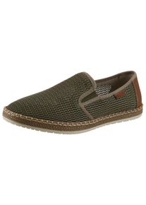 Espadrille Rieker, Herren, Gr. 44, Synthetik, gr&uuml;n (khaki), Textil, Schuhe Espadrille, mit luftdurchl&auml;ssiger Perforation