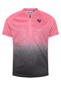 Radtrikot Ziener "NESTEL-Z", Kinder, Gr. 128, schwarz.strawberry sorbet, Obermaterial: 100% Polyester, Trikots Radtrikot