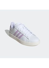 Sneaker adidas Sportswear "GRAND COURT CLOUDFOAM LIFESTYLE COURT COMFORT", Damen, Gr. 40, wei&szlig; (cloud wei&szlig;, powder plum, core wei&szlig;), Synthetik, Schuhe Sneaker, Design auf den Spuren des adidas Superstar